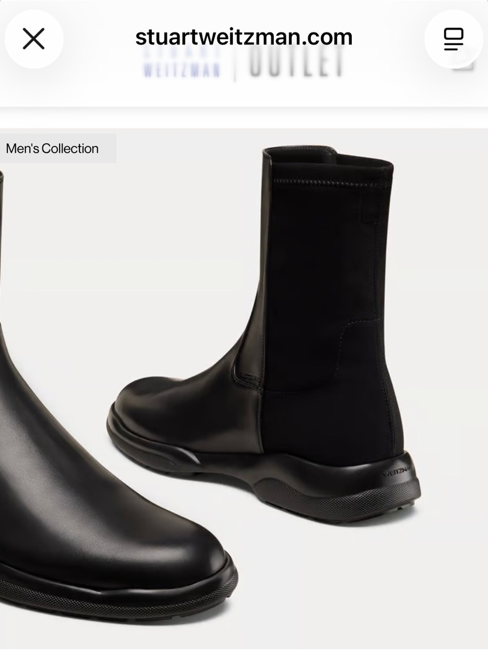 Stuart Weitzman Cyrus Men’s Black Leather Boots | US 11 | New in Box - Picture 3 of 11